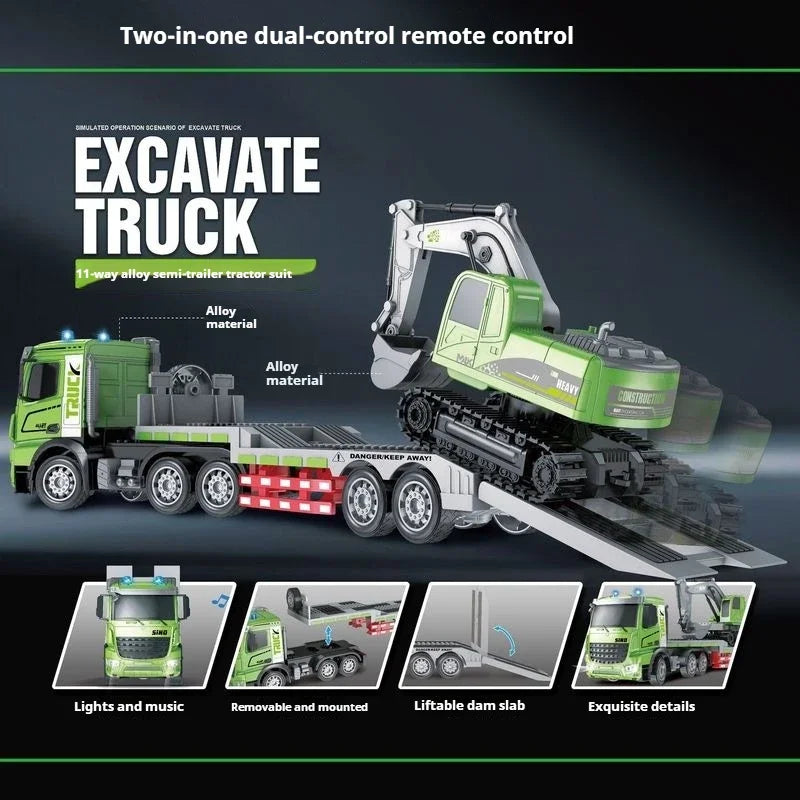 Remote Control Alloy Car RC Semi-trailer Truck