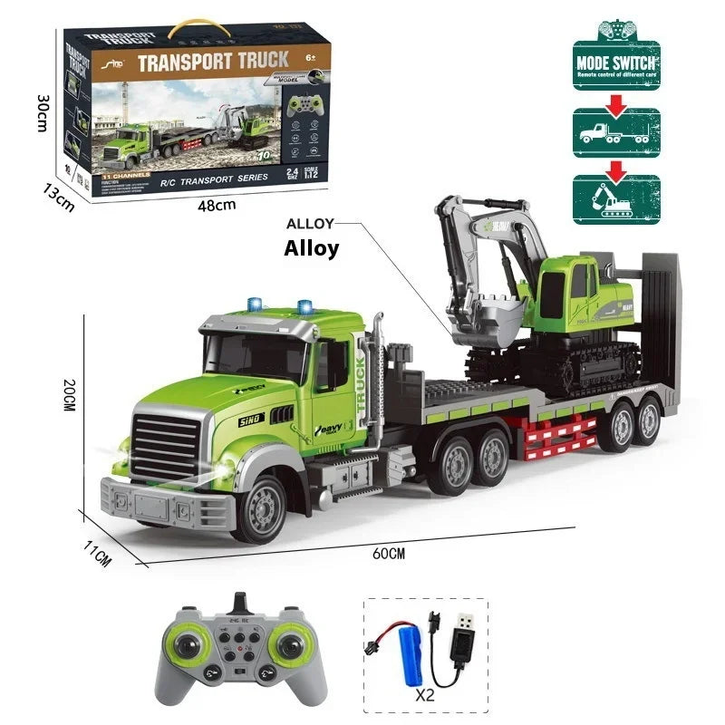 Remote Control Alloy Car RC Semi-trailer Truck