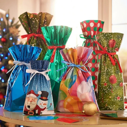 Christmas Drawstring Gift Bags