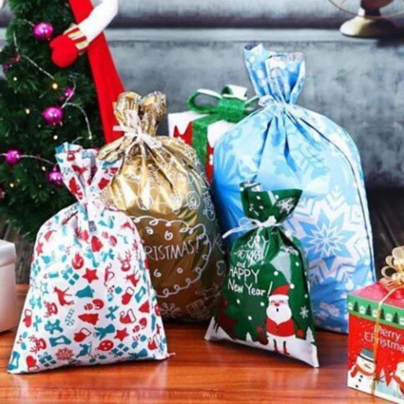 Christmas Drawstring Gift Bags